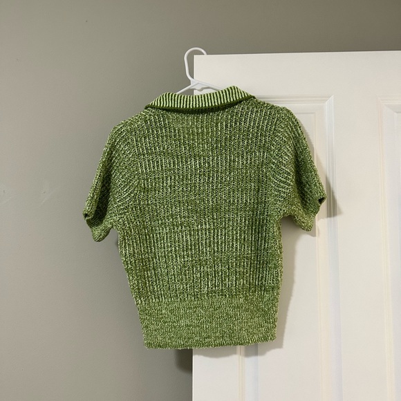 TheOpenProduct metallic polo sweater in Green! New! - Picture 2 of 2